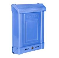 Ящик почтовый с замком пластмассовый синий