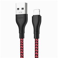 Кабель USB - Apple lightning Borofone BX39 Beneficial 100см 2,4A (black/red) 122727