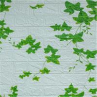Самоклеющиеся 3D панели для стен, Белый с листьями 700*770 мм (4мм), КИТАЙ, код 06505010000, штрихкод 463116409928, артикул MW 18