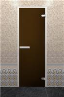 Дверь для турецкой бани DoorWood (Дорвуд) 70x190 Хамам Лайт Бронза правая (Z-образный профиль)