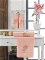 Комплект полотенец MERZUKA махровые в коробке (50x90/1)(70х140/1) 2 шт. LOTUS (оранжевый), ТУРЦИЯ, код 01207051388, штрихкод 868107242509, артикул 11296
