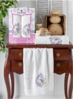 Комплект полотенец MERZUKA махровые  в коробке (50x90/1)(70х140/1) 2 шт  BRENTIS (кремовый ), ТУРЦИЯ, код 01207051418, штрихкод 868107242240, артикул 10675