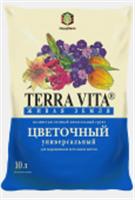 Грунт Terra Vita Живая Земля цветочный 10л, Россия, код 0130401032, штрихкод 460110498281