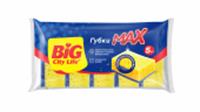 BIG City Губки кухонные крупнопористые MAX 5 шт, РОССИЯ, код 4090500486, штрихкод 461009306572, артикул 14410021