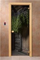 Дверь для сауны DoorWood (Дорвуд) 70x190 Классика Фотопечать A002, левая, коробка хвоя