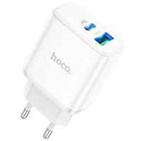 Адаптер Сетевой Hoco C105A PD QC3.0 USB/Type-C 20W (white) 214016