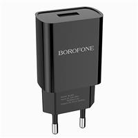 Адаптер Сетевой с кабелем Borofone BA20A Sharp USB 2,1A/10W (USB/Lightning) (black) 124275