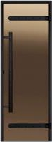 Дверь для сауны Harvia (Харвия) 70x190 Legend черная коробка сосна, бронза D71901ML