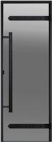 Дверь для сауны Harvia (Харвия) 70x190 Legend черная коробка сосна, серая D71902ML