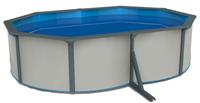 Морозоустойчивый бассейн PoolMagic White овальный 7.3x3.6x1.3 м комплект Premium