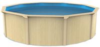 Морозоустойчивый бассейн PoolMagic Wood круглый 4.6x1.3 м комплект Premium