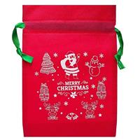 Подарочная упаковка - новогодний мешок New Year 02 (15x22cm) (red) (001) 211724
