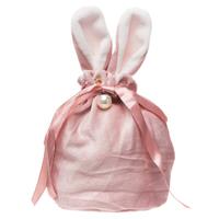 Подарочная упаковка - новогодний мешок с ушами Зайка New Year (10x13cm) (pink) 211715