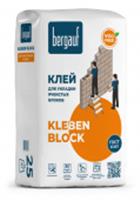 Клей для укладки ячеистых блоков, РОССИЯ, код 0440108013, штрихкод 460715108219, Bergauf Kleben Block 25 кг 