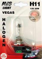 Галогенная лампа AVS Vegas в блистере H11.12V.55W.1шт., КИТАЙ, код 07808070002, штрихкод 462710378480, артикул A78480S