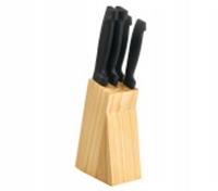 Набор ножей 5пр деревянная подставка кухонных в подарочной упак №1 014592, КИТАЙ, код 3560500354, штрихкод 690000511027, артикул AST-004-НН-003