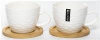 194-48029 ВОЛНА, набор чайный (4) 2 чашки 450мл на подставках, цветная упаковка, КИТАЙ, код 40201010415, штрихкод 466008754485, артикул 194-48029