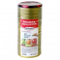 Крышкa металлическая для закатывания, 49+1 шт в упак. Komfi, БЕЛАРУСЬ, код 42000000027, штрихкод 468005998560, артикул