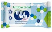Ultra Fresh Antibacterial Влажные салфетки 15 шт, РОССИЯ, код 50101150007, штрихкод 461009306510, артикул