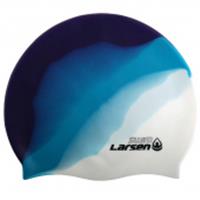 Шапочка плавательная Larsen MC34, силикон, бел/син, КИТАЙ, код 74001020146, штрихкод 469022216371, артикул MC34