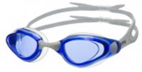 Очки для плавания Atemi, силикон (бел/син), B401, КИТАЙ, код 74001030129, штрихкод 469034709962, артикул B401