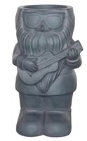 Кашпо (вазон) Idealist Garden Statues Гном с гитарой, цвет серый