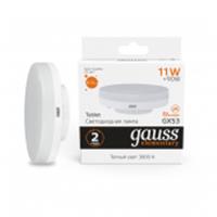 Лампа Gauss Elementary GX53 11W 810lm 3000K LED, КИТАЙ, код 05103070121, штрихкод 462713627399, артикул 83811