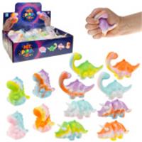 Жмяка-pop it 1Toy Динозавр 9.5х6.3х8.4 см, 4 вида, 16 шт в д/б, Китай, код 83512040068, штрихкод 466018230735, артикул Т23217