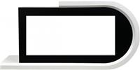 Портал для электрокамина Royal Flame линейный Basel R, цвет белый с черным