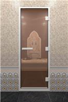 Дверь для турецкой бани DoorWood (Дорвуд) Алюминиевый профиль Бронза