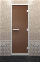 Дверь для турецкой бани DoorWood (Дорвуд) Алюминиевый профиль Бронза матовая