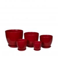 Кашпо Колор Гейм (красный) № 3 (D15) Высокий овал, Россия, код 40401080077, штрихкод 466001504935 