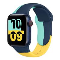 Ремешок ApW Apple Watch 42/44/45мм силикон на кнопке (006) (multicolor) 129906