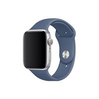 Ремешок ApW Sport Band (повр. уп.) Apple Watch 42/44/45мм силикон на кнопке (S) (dark blue) 214641