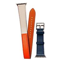 Ремешок DoubleTour Apple Watch 38/40/41мм кожаный на пряжке (регулируемый) (orange) 96001