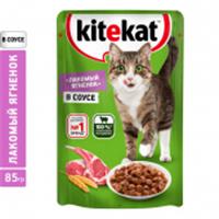  Корм влажный 85Г  KITEKAT Д/К Ягненок в соусе 63009, Россия, код 3060502015, штрихкод 460706573509, артикул 63009
