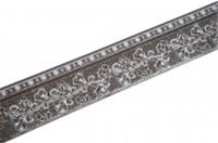 Планка декоративная 250 КРУЖЕВО серебро - шоколад в коробке, РОССИЯ, код 03701040162, штрихкод 469044030676, артикул