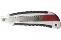 Нож со смен. лезв. 18мм обрезиненный, ABS+TPR, кнопка Easy Slider 