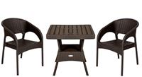 Комплект кофейной мебели Элластик-Пласт Ola Dom, цвет коричневый