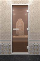 Дверь для турецкой бани DoorWood (Дорвуд) 70x180 Алюминиевый профиль Бронза