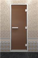 Дверь для турецкой бани DoorWood (Дорвуд) 70x180 Алюминиевый профиль Бронза матовая