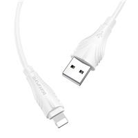Кабель USB - Apple lightning Borofone BX18 100см 2,4A (white) 122792