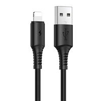 Кабель USB - Apple lightning Borofone BX47 Coolway 100см 2,4A (black) 133794