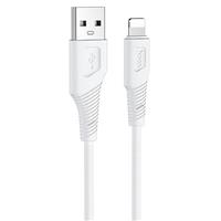 Кабель USB - Apple lightning Hoco X58 Airy silicone 100см 2,4A (white) 127836
