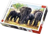 Пазлы 1000 деталей Африканские слоны, ПОЛЬША, код 82001100552, штрихкод 590051110442, артикул 10442