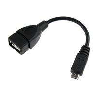 Кабель OTG - mini USB Glossar 20см 1A (black) 25363