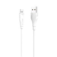 Кабель USB - Apple lightning Borofone BX18 300см 2,4A (white) 122794