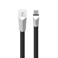 Кабель USB - micro USB Hoco X4 Zinc alloy rhombic 120см 2,4A (black) 72602