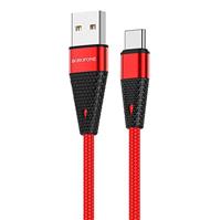 Кабель USB - Type-C Borofone BU10 120см 3A (red) 122975