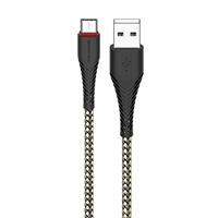 Кабель USB - Type-C Borofone BX25 Powerful 100см 3A (black) 123084
